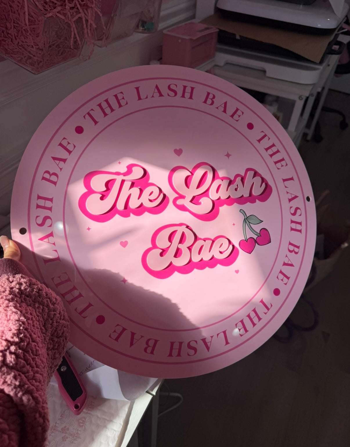 UV printed round sign