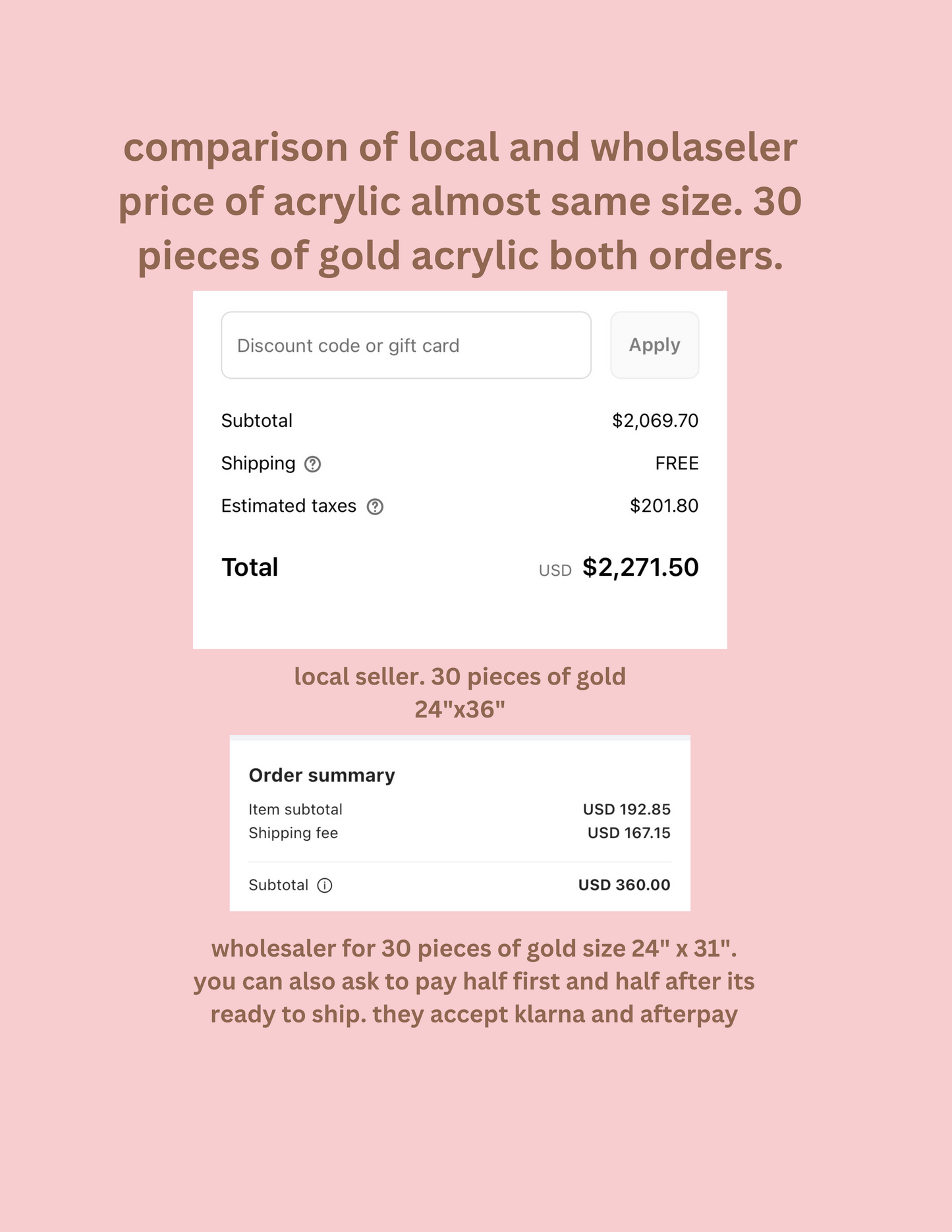 Acrylic wholesaler