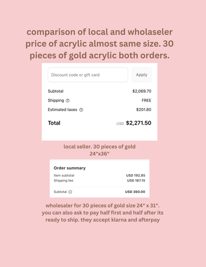 Acrylic wholesaler