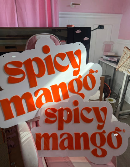 cut to shape logo sign.