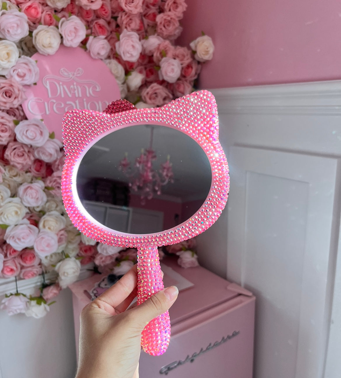 Hello kitty bling mirror