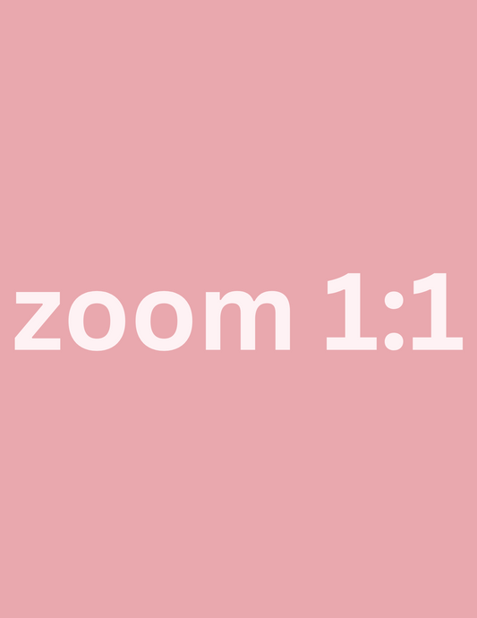 zoom 1:1 .(unlimited follow up support)